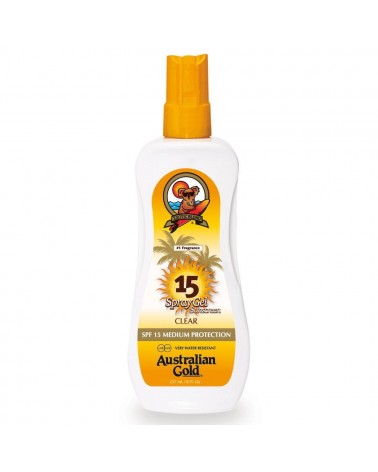 Australian Gold CLEAR Spray Gel Sunscreen SPF15 237ml