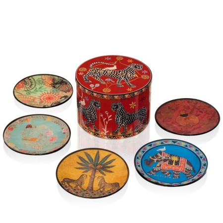 Comar Profumerie | Ortigia | IDEE REGALO | SCATOLA di LATTA ROSSA con 5 PIATTINI