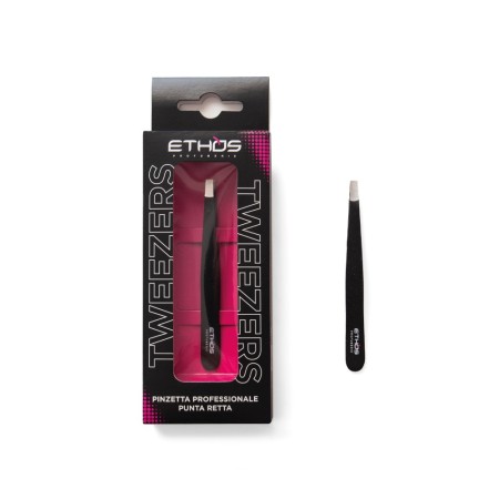 Comar Profumerie | Ethos | Accessori | Pinzetta Nera Professionale Punta Retta