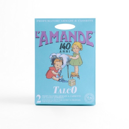 Comar Profumerie | L'Amande | Special Edition 140 Anni | Profumatori Armadi e Sacchetti | Talco
