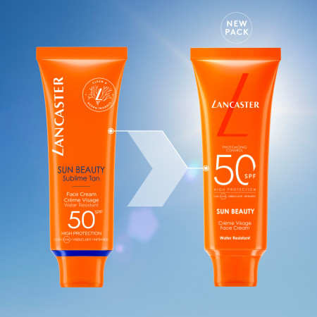Comar Profumerie  |  Lancaster | Solari |  Sun Beauty | Sublime Tan Crema viso SPF50 150ml
